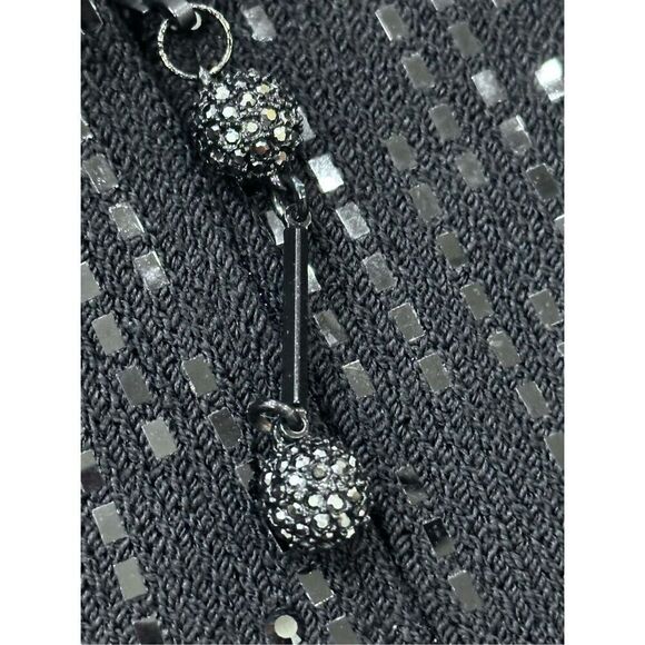 St. John Evening Black Sequined Jacket - Picture 10 of 11